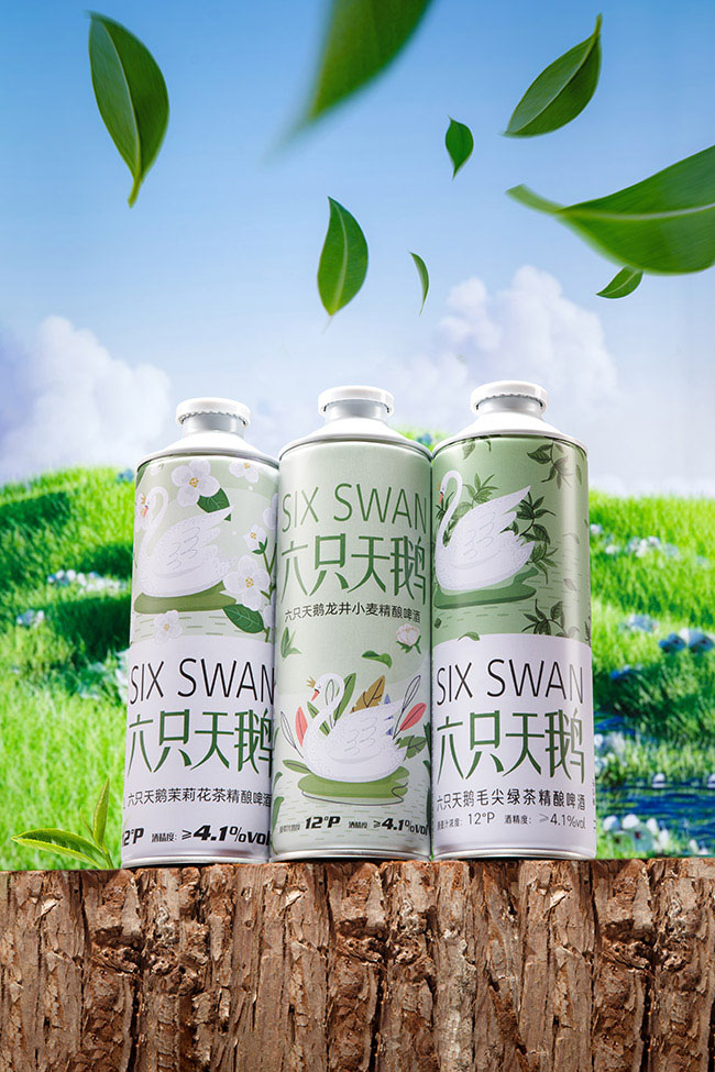 六只天鹅毛尖绿茶精酿啤酒【12° 1L】