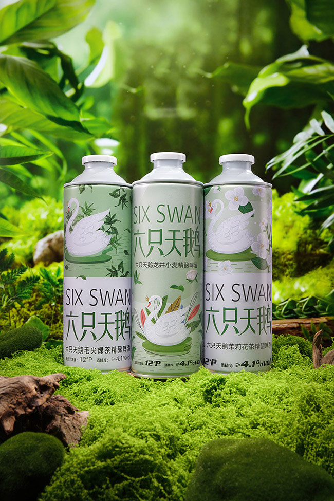 六只天鹅毛尖绿茶精酿啤酒【12° 1L】
